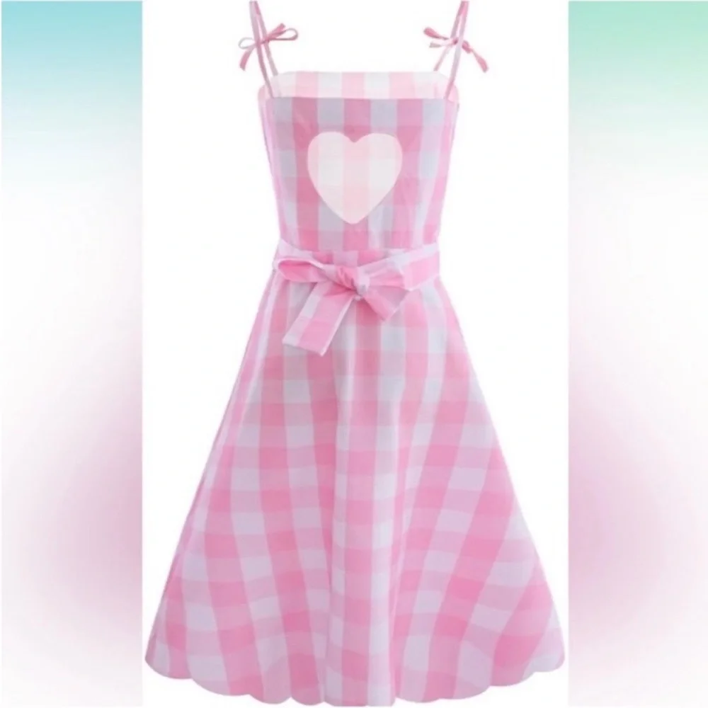 Barbie 1950s Plaid Dress 50s Vintage Outfits for Women Halloween Cosplay… - Picture 3 of 9